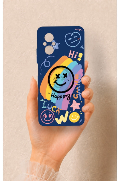 Vip Case Realme 12 Lite Uyumlu Happing Smile Desenli Silikon Kılıf