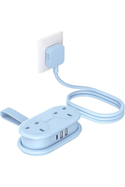 Urban URBANNX Power Strip, 2 Outlets 3 USB Ports (1 USB C), 3250W 13A, Compac...