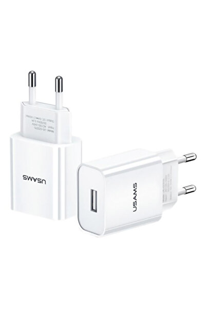 Usams φορτιστής τοίχου T18, 1x USB, 2.1A, λευκός
