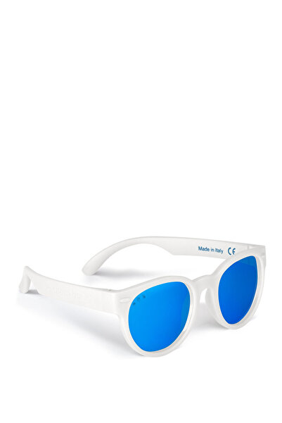 Roshambo Eyewear Round Model Ice White Mirrored Children's Sunglasses