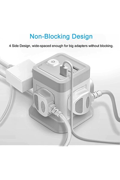 Urban URBANNX Power Strip (10m) Surge Protector with USB + Type C, 4 AC Outle...