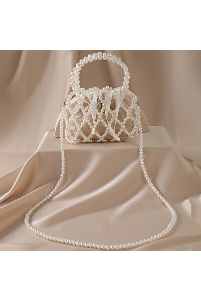 Innovate Store Women's White Pearl Evening Dress Bag Beaded Mini Crossbody Sh...
