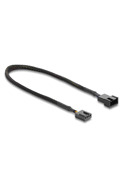 DELOCK καλώδιο προέκτασης 4pin PWM 91360 για ανεμιστήρες, 30cm, μαύρο