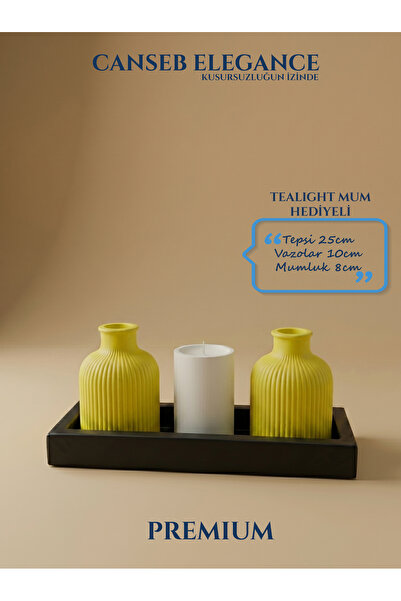 CANSEB Elegance Premium - Set of Four Decorative Vases and Candle Holders - H...