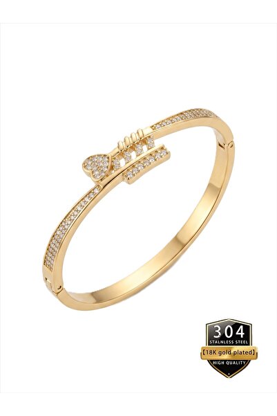 takantakana Vip, Zircon Embellished, Handcuff Bracelet, Heart Design, in Wood...