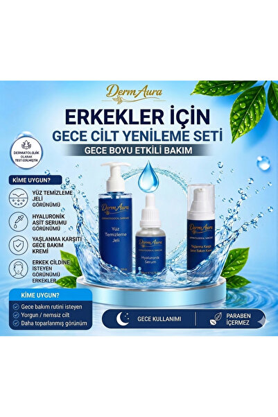 Erkekler İçin Gece Cilt Yenileme Seti