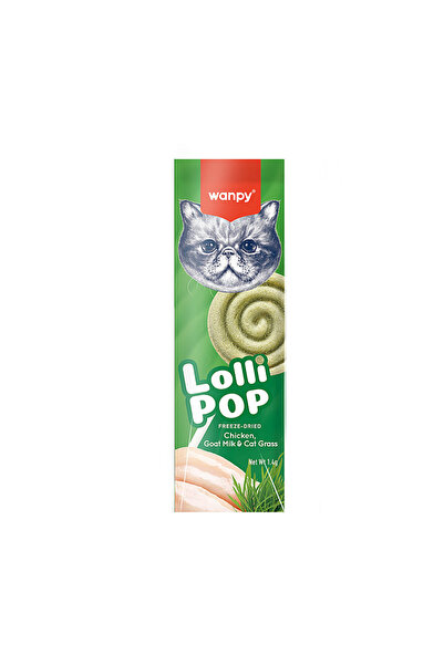 Wanpy Kediler İçin Dondurularak Kurutulmuş Swirlpop – Kedi Otu - 1.4 g*10'lu