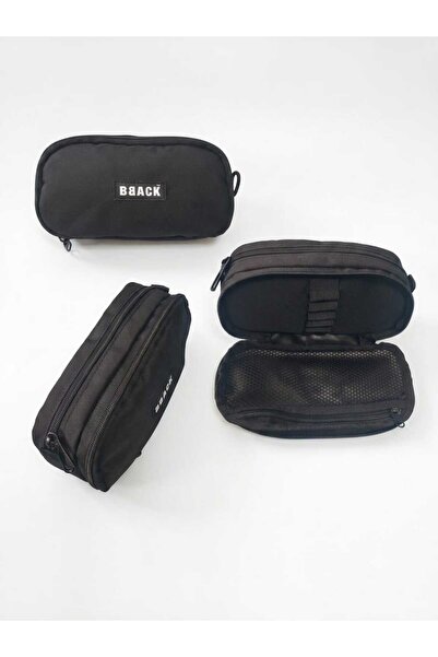 SEYFİKİRTASİYE Fabric pencil case with 2 compartments, large capacity, multi-...