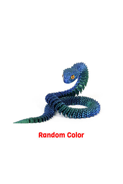 Choice 30cm random color 2026 New 3D Printed Snake Realistic Snake Statue Mov...