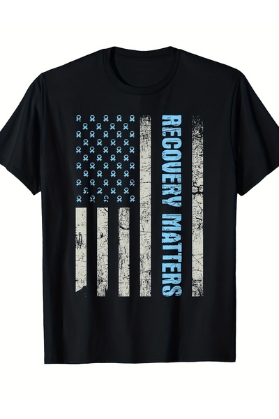 NOURAM Men's Matters Anniversary T-Shirt Vintage Short Sleeve Tee with Sobrie...