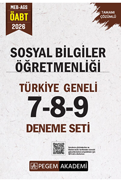 Pegem Akademi Yayıncılık 2026 MEB AGS ÖABT Sosyal Bilgiler Öğretmenliği Tamam...