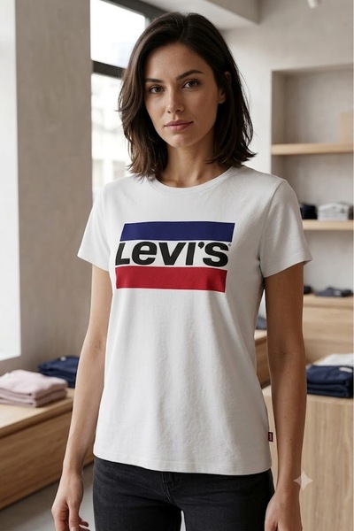 Levi's Savršena ženska bela majica sa okruglim izrezom