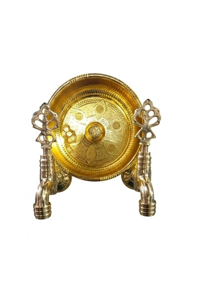 LPD Double Hammam Stone Yellow Polisher Ottoman Faucet (Luxury, 100% Brass)