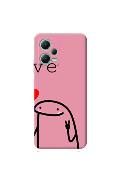 Other Xiaomi Redmi Note 12 Pro 5G Love 2 Pink Colored Silicone TPU Θήκη