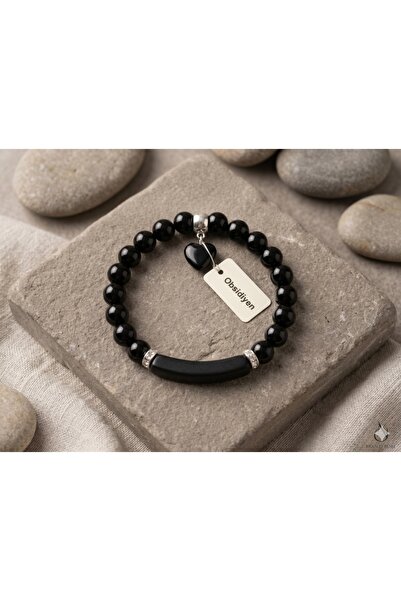 BiSimya Aktar Obsidian Natural Stone Bracelet