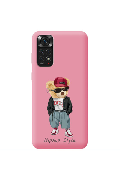 Other Xiaomi Redmi Note 11 4G Hip hop style Pink Colored Silicone TPU Θήκη