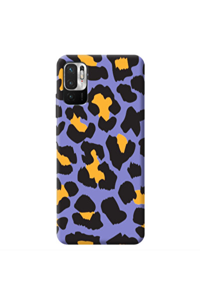 Other Xiaomi Redmi Note 10 Pro 5G Yellow leopard Purple Colored Silicone TPU ...