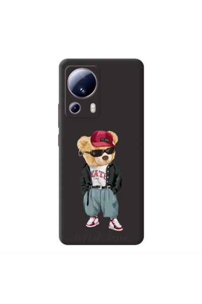 Other Xiaomi Mi 13 Lite Hip hop style Black Colored Silicone TPU Θήκη