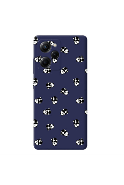 Other Xiaomi Poco X5 Pro Small Pandas Dark blue Colored Silicone TPU Θήκη