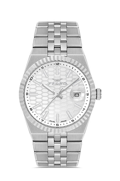 FERRO Silver Steel Cord Men's Wristwatch Fm40177A-A Functions Active Waterpro...