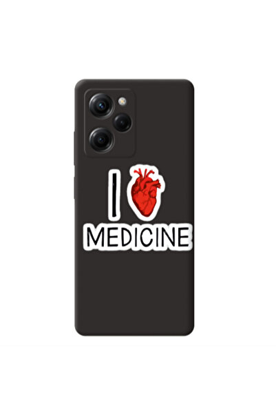 Other Xiaomi Poco X5 Pro I Love Medicin Black Colored Silicone TPU Θήκη