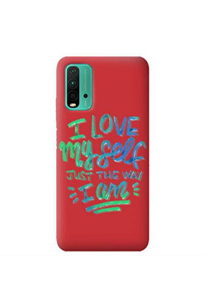 Other Xiaomi Poco M3 I Love My self Red Colored Silicone TPU Θήκη