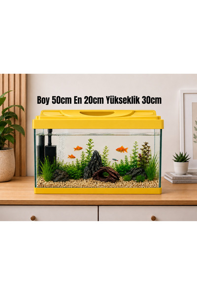 PKR Akvaryum premium 50 cm 30 litre sarı