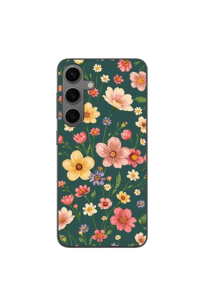 OEM Калъф, съвместим със Samsung Galaxy S24 FE, силиконов гел TPU, с десен Ви...