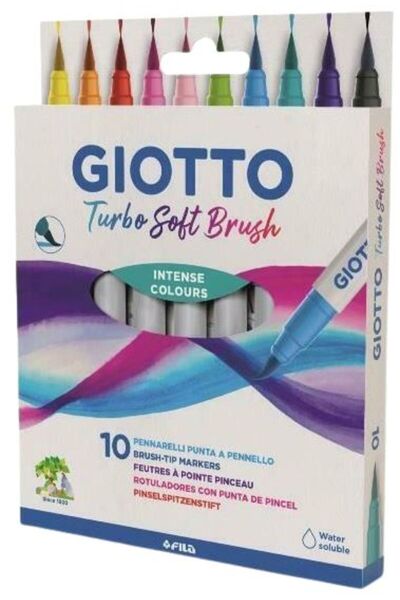 Giotto Μαρκαδόροι Turbo με μαλακή βούρτσα 10 τεμάχια (000426800)