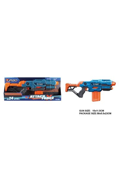 Blue Toys Τούρμπο Όπλο Δύναμης Επίθεσης με 24 Βελάκια (MKT203667)