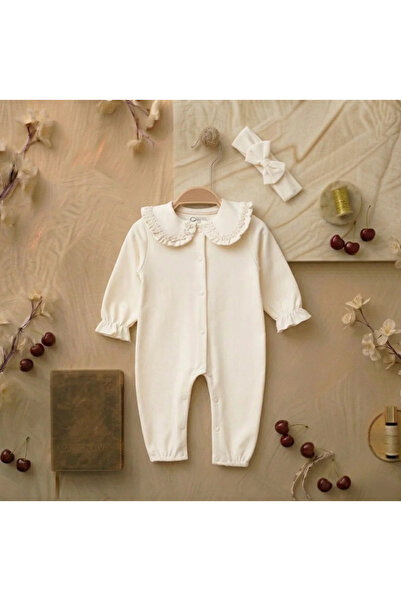 Maison hype baby Fiyonklu Yaka Dantelli Tulum - HYP7400