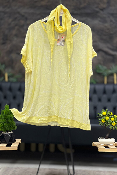 sahnemoda Spiral patterned imported blouse with shawl