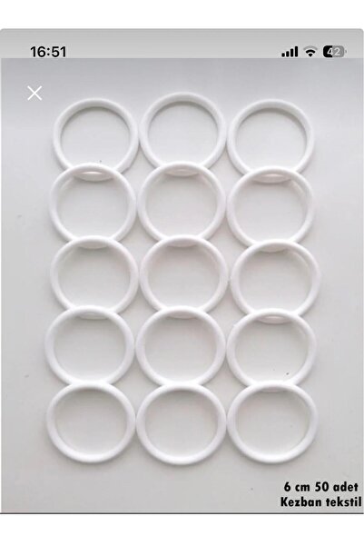 Tasarım Lif Halkası Plastik 60cm 50 Adet