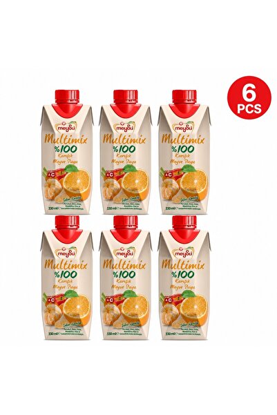 Meysu Suc 100% Mix Fructe Multimex Set 6 Buc 330 Ml