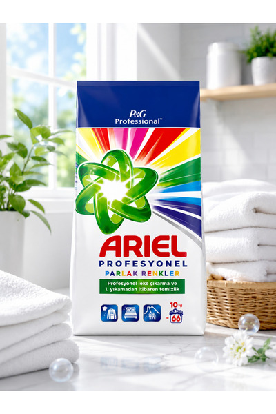 Brivo Clean Ariel Professional Color Detergent Pudră 10 kg 66 Spălări Pentru ...