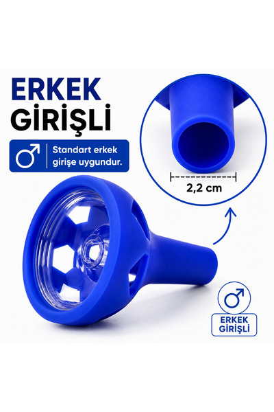 Han Tobacco Silikon Lüle Erkek Girişli Isıya Dayanıklı Kırılmaz Nargile Lüles...