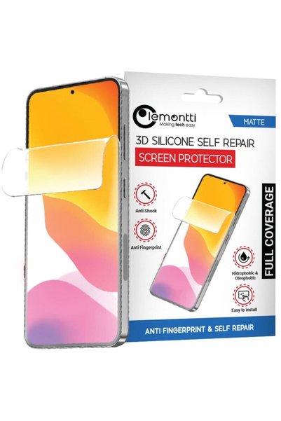 lemontti Folie de protecție din silicon 3D cu auto-reparare mată pentru Oppo ...