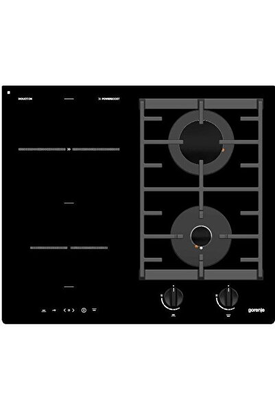 Gorenje Εντοιχιζόμενη Κουζίνα Συνδυασμού 4 Θέσεων Μαγειρέματος 60 εκ. Μαύρη μ...