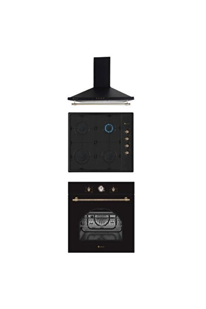 Studio Casa Pachet rustic incorporabil cuptor electric, plita gaz si hota dec...
