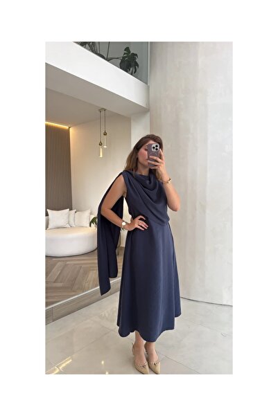 manana fashion Special Design Modal Stylish Long Dress with Shawl