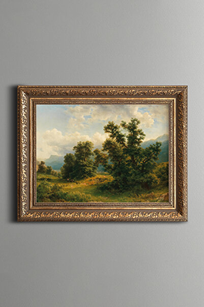 epiqart Landscape with Trees - Vintage Patterned Painting - Thick Model