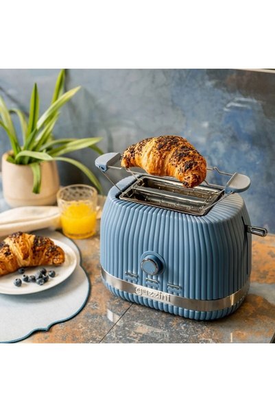 GUZZİNİ Toaster cu clesti, pentru 2 felii de paine, albastru, Sous Chef -