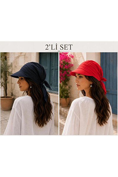 Wearflawless Women's Safari Tie-Back Hair Bandana, Visor Hat, Trendy Summer B...