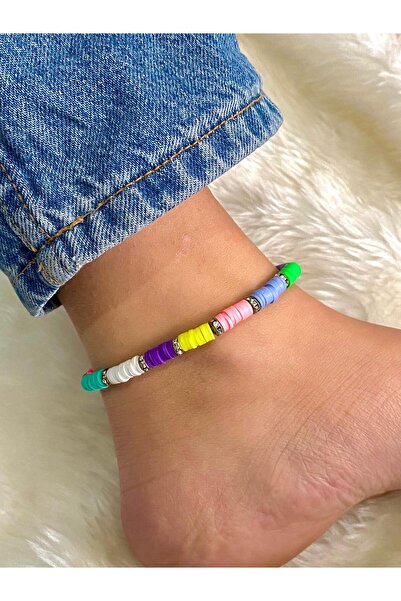 Beykan handmade Mixed Fimo Anklet with Elastic Band
