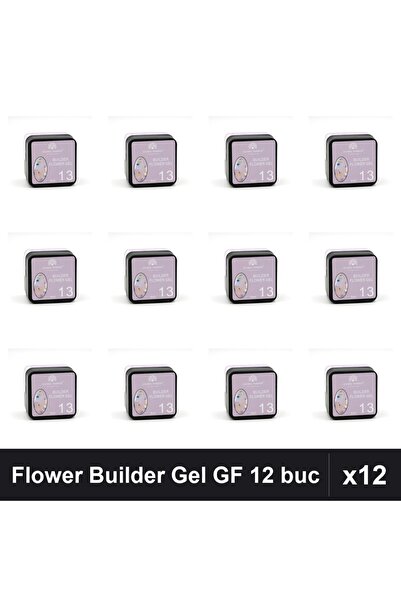global fashion Set 12 Flower Builder Gel 8ml Nr.13 Constructie Unghii UV