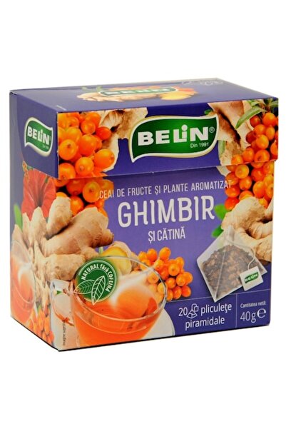 BELİN Ceai de ghimbir și cătină, 20 pliculețe piramidale, 40 g