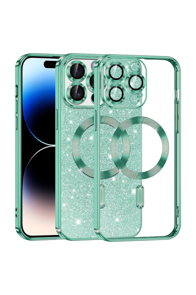 Techsuit Husa pentru iPhone 14 Pro, Luxury Glitter MagSafe, protectie antisoc...