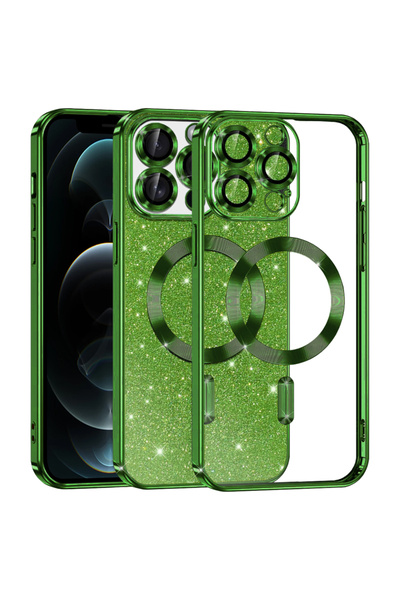 Techsuit Husa pentru iPhone 12 Pro, Luxury Glitter MagSafe, protectie antisoc...