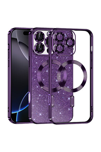 Techsuit Husa pentru iPhone 16 Pro Max, Luxury Glitter MagSafe, protectie ant...