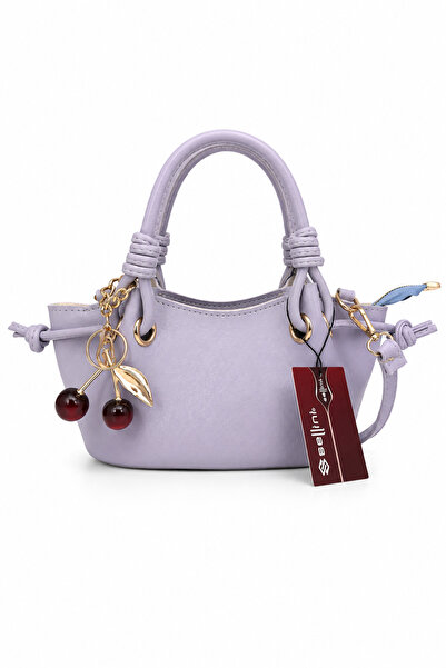 Sellini Cherry Women's Blue Hand and Shoulder Bag with Cherry Charm Accessory